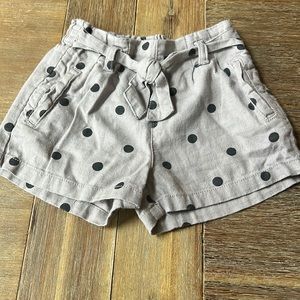 Zara polka dot sash belt shorts kids 9-12 months
